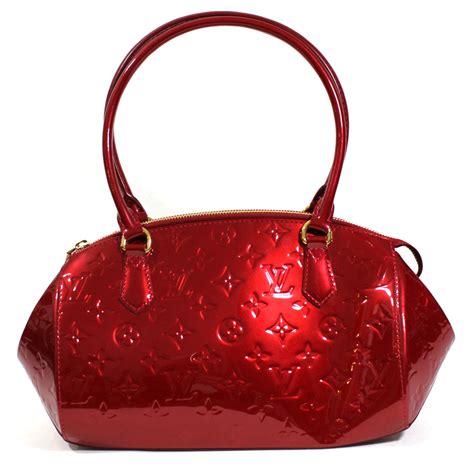 louis vuitton red leather purse|louis vuitton with red trim.